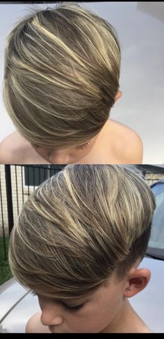 Boys Brown Hair With Blonde Highlights, Boys Highlights Hair, Men’s Highlights Short Hair, Highlights For Boys, Boys Blonde Highlights, Man Highlights Hair, Boy Highlights, Highlights Boys Hair, Boy Blonde Highlights