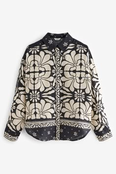 Printed Long Sleeve Shirt, Guys Clothing Styles, Top Ideas, Print Black And White, Boys Coat, Denim Coat Jacket, Set Outfit, Black & White, Designer Suits