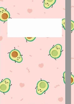 an avocado pattern on a pink background