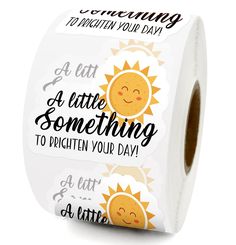 a roll of toilet paper that says something to do with the sun and clouds on it