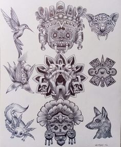 an image of tattoos drawn on paper