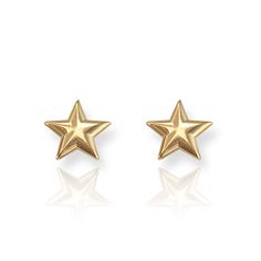 14K Gold Star Earrings Set. Metal: Yellow Gold. Gold purity: 14K Earrings weight: ≈1.2 g.Width: 0.4" (10 mm).Height: 0.4" ( 10 mm). Finish: Polished. Gold Star Earrings, Star Earrings Stud, Star Studs, Stud Earrings Set, Fine Jewellery Earrings, Gold Stars, Star Earrings, Fashion Earrings, Types Of Metal