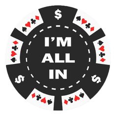 i'm all in poker chip plate