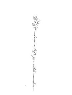 a drawing of a single flower with the words love written in cursive writing