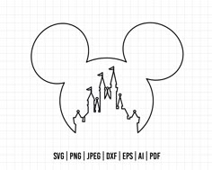 mickey mouse head with the words svng files