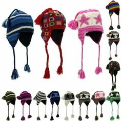 Unique Hats Fashion, Unique Knitting Projects, Elephants In India, Tassel Beanie, Knit Earflap Hat, Crochet Hat Earflap, Hat With Tassels, Asian Elephants, Knitting Beanie