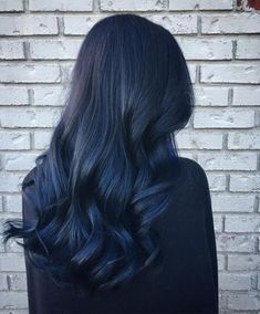 cool 30 Stylish Ideas for Blue Black Hair - Extremely Flamboyant Black Hair Balayage, Hairstyles Natural, Balayage Hair Dark, Black Hairstyles