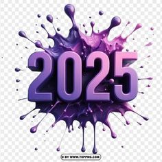 Purple Designs Wallpaper, Happy New Year Graphic Design, 2025 Logo, Purple Logo Design, 2025 Sticker, Editing Logo, New Year Logo, 2025 Design, New Year Poster