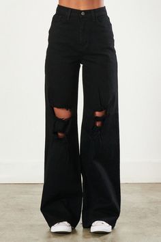 Calcas Wide Leg, Black Wide Jeans, High Waisted Wide Leg Jeans Outfit, Calca Wide Leg, Wide Leg Jeans Black, Dr Mundo, Jean Wide Leg, Black Wide Leg Jeans