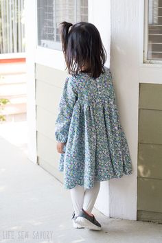 Girls Long Sleeve Dress Pattern, Toddler Dress Pattern Free, Long Sleeve Dress Pattern, Smock Dress Pattern, Ideas For Sewing, Simple Dress Pattern