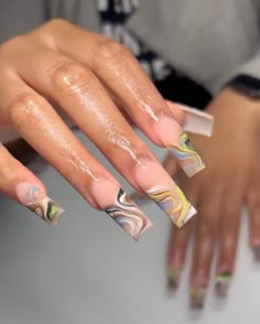 Earth Tone Nails, Baddie Nails, Dope Nail Designs, Exotic Nails, Coffin Nails Long