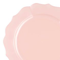 an empty pink plate on a white background