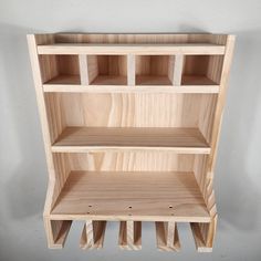 the shelves are made out of wood