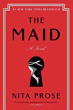 the book cover for the maid by nita prose, with an image of a key