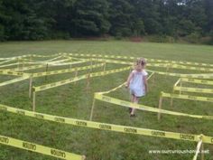 maze made out of caution tape halloween game idea Party Games Indoor, Survivor Challenges, Fall Field, Field Day Games, Games Indoor, Survivor Party, Interesting Games