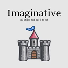 an image of a castle with the words imaginative written on it's front cover