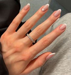 Simple White Tip Acrylic Nails, Nail Ideas Beige And White, White French Tip With White Heart, Oval French Tip Nails With Heart, Simple Heart Acrylic Nails, French Tip Nails With Small Heart, Wedding Nails For Bride Heart, French Nails Design White, White Tip Wedding Nails