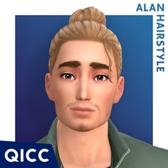 an animated image of a man with blonde hair