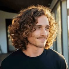 Medium Length Layered Curls Men's Curly Hairstyles Long, Mens Curly Medium Length Hair, Medium Curly Hair For Men, Curly Long Hair Men Haircut, Long Curly Hair Men Layers, Mens Long Hair Curly, Mid Length Curly Haircuts Men, Men Medium Length Hair Curly, Male Curly Hairstyles Long