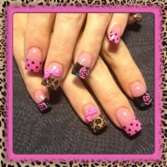 30 Animal Print Nails Art, Rose Nail Art, Creative Nail Designs, Animal Print Nails, Rose Nails, Latest Nail Art, Top Nail, Toe Nail Art