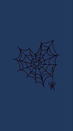 a black spider web on a blue background