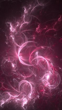 an abstract pink background with swirls and bubbles