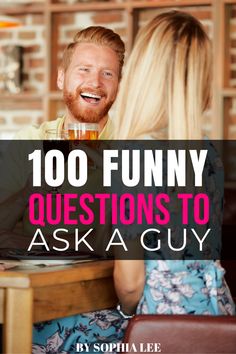 these funny questions to ask a guy are definitely good conversation starters! asked a few of these on my second date and we were dying laughing Good Conversation Starters, College Friendship, Hilarious Questions, Funny Questions To Ask, Make Friends In College, 100 Questions To Ask