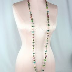 Mudd 52" Silver-Tone Multi-Color Single Strand Mother Of Pearl Chip Extra Long Necklace Thank You For Looking! Extra Long Necklace, Necklace Big, Long Silver Necklace, Long Beaded Necklace, Fashion Jewelry Necklaces, Mopar, Bead Necklace, Extra Long, Long Necklace