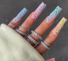 Cheese Nails, Raspberry Cream, Spring Things, Spring Acrylic Nails, Long Acrylic Nail Designs, Cute Spring Nails