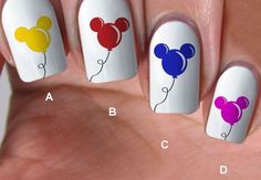 Mouse Nail Art, Mickey Mouse Nail Art, Disney Nail Art, Disneyland Nails, Disney Nail Designs, Mickey Mouse Nails, Disney Acrylic Nails, Mickey Nails, Disney Nail