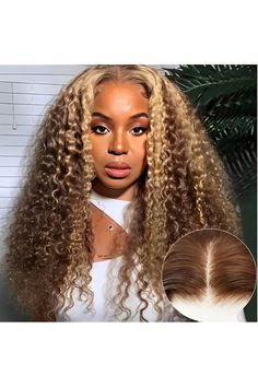 YIROO Hair Wear and Go Glueless Wig Pre Cut Highlight Jerry Curly Lace Front Wig for Women Honey Blonde 6X4.75 HD Lace Closure Wig Upgraded No Glue Breathable Air Wig Ready to Wear 180% Density 22inch Honey Blond, Front Hair, Glueless Wig, Honey Hair, Curly Lace Front Wigs, Street Swag, Lace Closure Wig, Closure Wig, Hair Wear