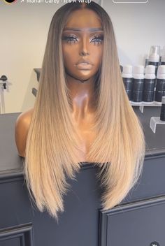 Blonde Wig Layers, Blonde Wig With Layers, Cornrows Braids For Black Women, Honey Blonde Hair, Hair Laid, Hair Ponytail Styles, Ponytail Styles, Human Hair Lace Wigs