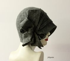 Gray felt hat Cloche Felted Hat felt hat Cloche Hat Flapper Hat Art Hat Grey Hat La belle epoque Art Deco 1920s hat Art Hats Grey hat cloche 1920's hat Hats&Caps Accessories Handmade Great, very flattering hat ! Adapts to the head ! Special and unique ! Sophisticated and elegant ! I can make this hat in other colors and sizes. In one of the photos I present the colors of merino wool, which I make hats from. If you want a different color of the hat or flowers, please let me know which colors you 1920s Hats Women, Enchanted April, Hats Grey, English Hats, Art Hats, 1920s Hats, 1920s Hat, Historical Hats, Felted Hat