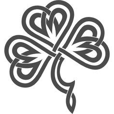 the four - leaf clover symbol is shown in this black and white image, which appears to be an intricate design