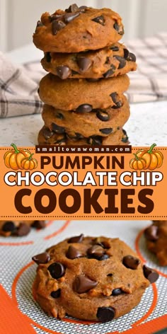 Easy to make this pumpkin idea for a Thanksgiving dinner party! This Pumpkin Chocolate Chip Cookies recipe features pureed pumpkin, and semi-sweet chocolate chips with the taste of pumpkin pie from spices. Serve this as an easy Thanksgiving dessert like a match made in heaven! Simple Pumpkin Chocolate Chip Cookies, The Best Pumpkin Chocolate Chip Cookies, Moist Pumpkin Chocolate Chip Cookies, Fresh Pumpkin Cookies, Best Pumpkin Cookies Ever, Pumpkin Cookies Chocolate Chip, Pumpkin Choc Chip Cookies, Easy Pumpkin Chocolate Chip Cookies, Pumpkin Chip Cookies