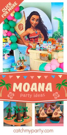 moan birthday party with pictures and decorations