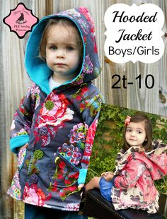 $3.50!!! For pdf pattern!!! What a deal Girls Jacket Pattern, Hooded Jacket Pattern, Advanced Sewing, Hood Pattern, Jacket Pattern Sewing, Pattern Tutorial, Couture Sewing, Sewing Projects For Beginners, Love Sewing