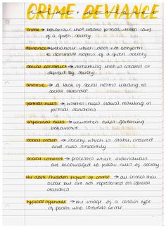 Revision Notes A Level Criminology, Law A Level Notes, Law And Criminology Notes, Sociology Education Notes, Law Revision Notes