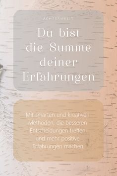 the front cover of a book with an image of birch trees and text that reads du bist die summer deier erfahrhungen