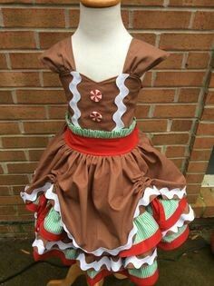 a dress made to look like a gingerbread girl