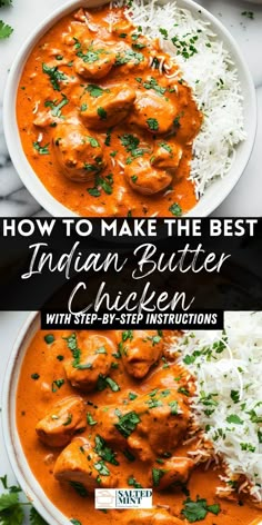 Indian butter chicken in an aromatic tomato and butter sauce. This easy Indian recipe uses chicken breast and spices for a delicious curry chicken dish. Perfect for easy weeknight dinners and great for leftovers. Weekly Dinners For Two, Chicken Indian Food, Weeknight Dinner Ideas Chicken, Quick Savory Dinner, Meal Prep Butter Chicken, How To Make Butter Chicken Indian, Easy Butter Chicken Sauce, Butter Chicken Easy Recipe, Dutch Oven Butter Chicken