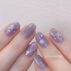 Christmas Cute Nails Ideas, Winter Gel X Nail Designs, Winter Glitter Nails, Cute January Nails, Nail Art Christmas, Manicure Nail Designs, January Nails, Asian Nails