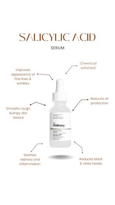 Salicylic acid is a powerful BHA that clears clogged pores, reduces blemishes, and smooths texture. Perfect for oily & acne-prone skin. Available on Amazon. #skincare #skincareessentials #skin #skincareproductsthatwork #products #salicylicacid #serum #theordinaryskincare Acne Prone Skin Care, Skincare For Oily Skin, Skin Care Routine Order, Skin Care Tutorial