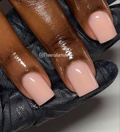 Acrylic Overlay On Natural Nails, Overlay On Natural Nails, Overlay Nails, Acrylic Overlay, Work Nails, Short Square Acrylic Nails, Bling Acrylic Nails, Neutral Nails