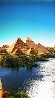 the pyramids are all over the water and there is no image here to provide a caption for