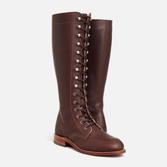 Gloria | Red Wing Red Wing Women, Red Wing Heritage Boots, Brown Lace Up Boots, Womens Tall Boots, Tall Brown Boots, Red Wing Boots, Wing Shoes, Red Wing Shoes, Outdoor Boots