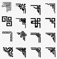 an image of different types of chinese characters in black and white typefaces, with the letter f on each side