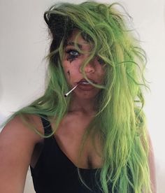 Kieraplease cosplaying as snotgirl // green hair Fire Dc Comics, Fire Dc, Kiera Please, Hair Color Options, Female Face Claims, Rocker Style, Female Face, Green Hair