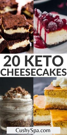 20 keto cheesecakes with text overlay