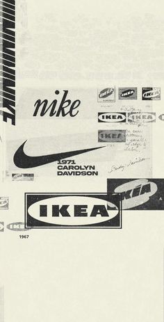 an old advertisement for nike and other brands